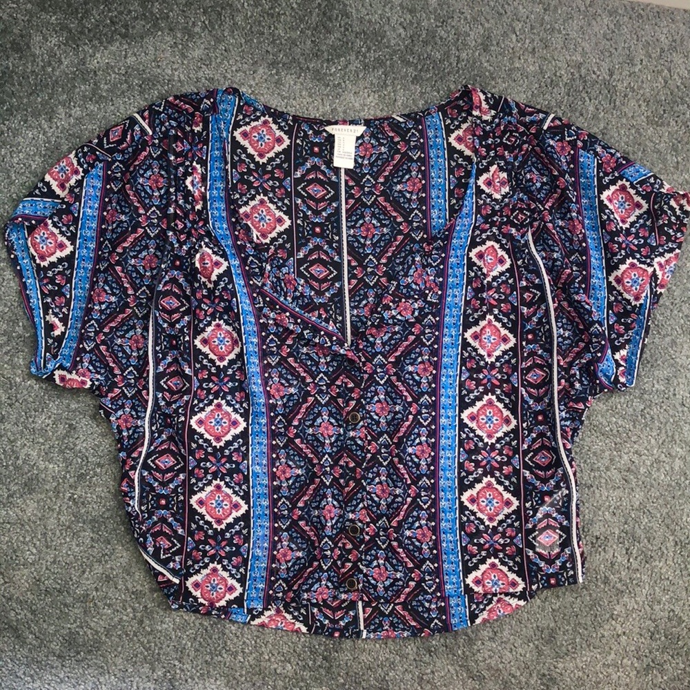 Forever 21 loose short sleeve blouse